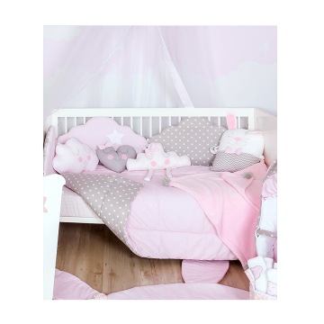 Baby Star Σετ Κούνιας Σύννεφα 3τμχ Pink 7709Ρ